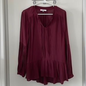 Maroon peplum blouse